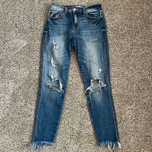 Kancan distressed crop denim